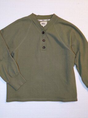 Madewell Waffle Knit, Fleece Lined Henley